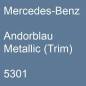 Preview: Mercedes-Benz, Andorblau Metallic (Trim), 5301.